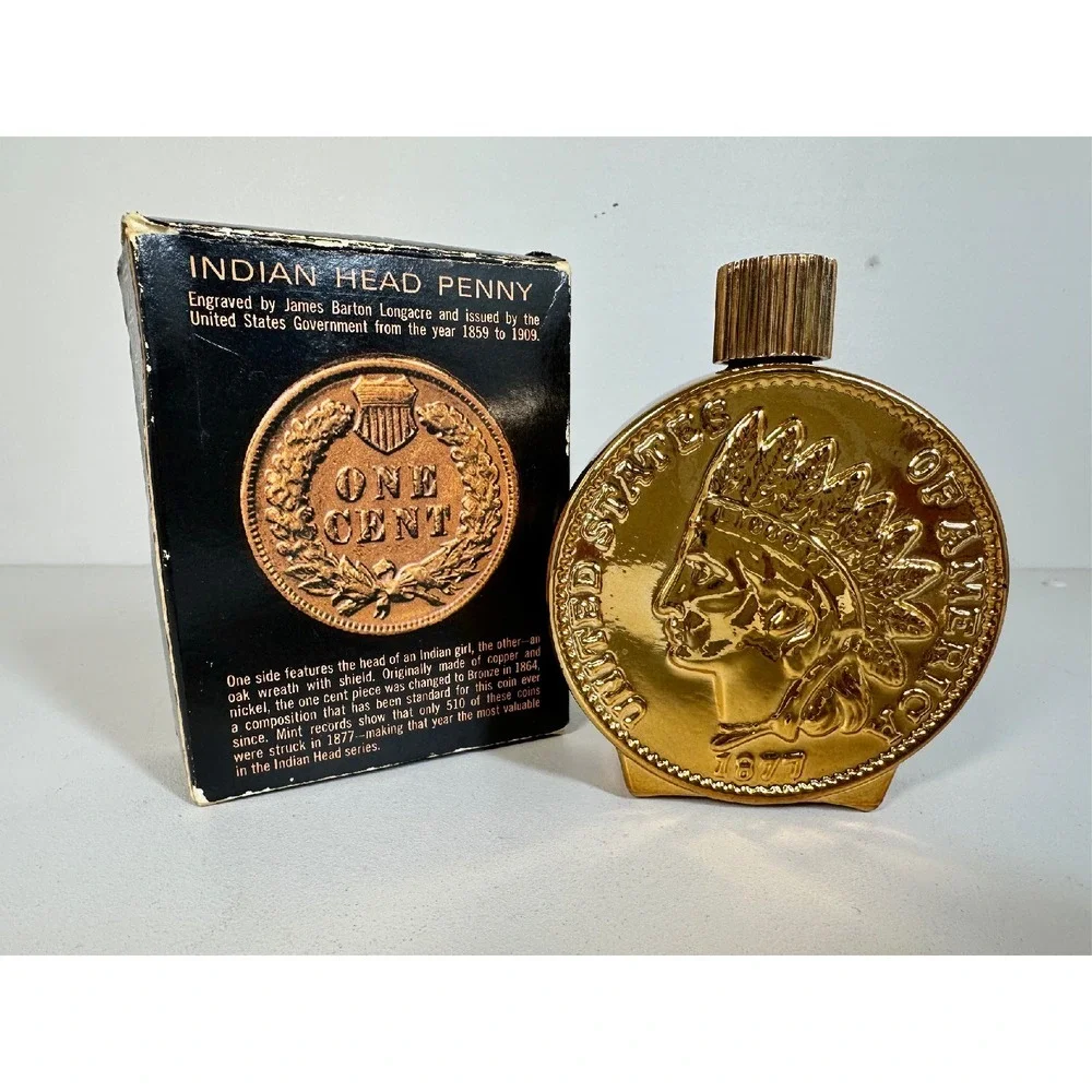 Avon Indian‎ Head Penny Tribute After Shave Decanter Collectible 4 fl oz Empty